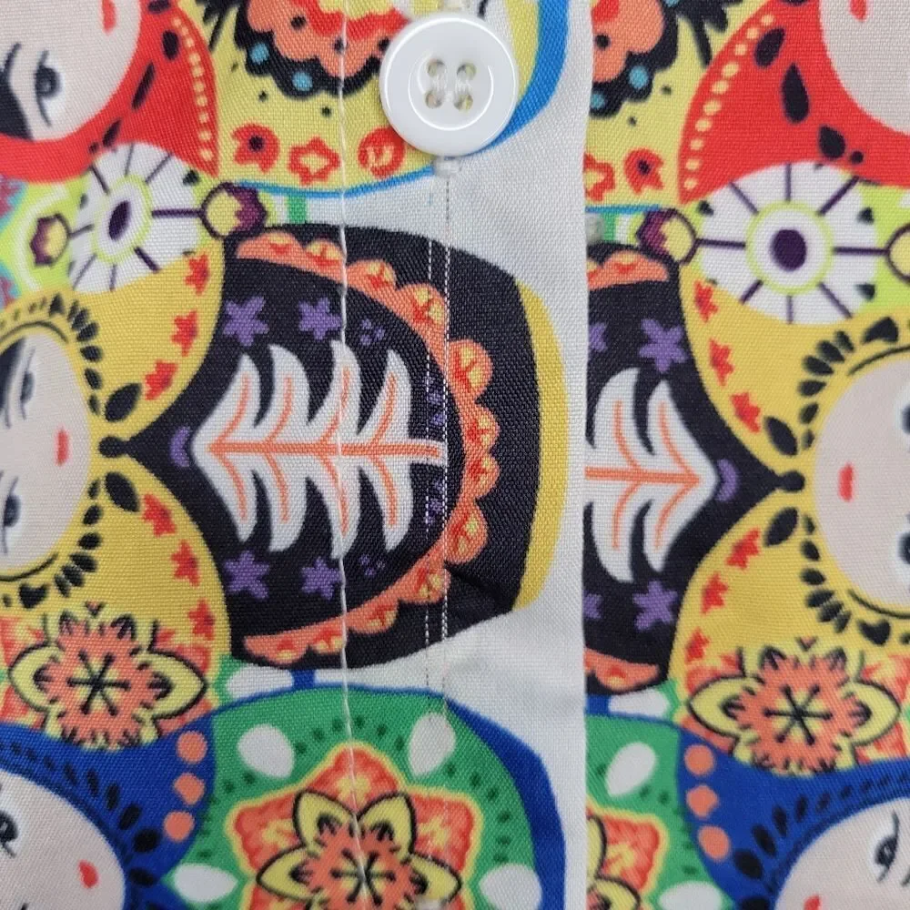 MISSLOOK  OVERSIZED MULTI-PRINT BLOUSE. - Picture 3 of 11